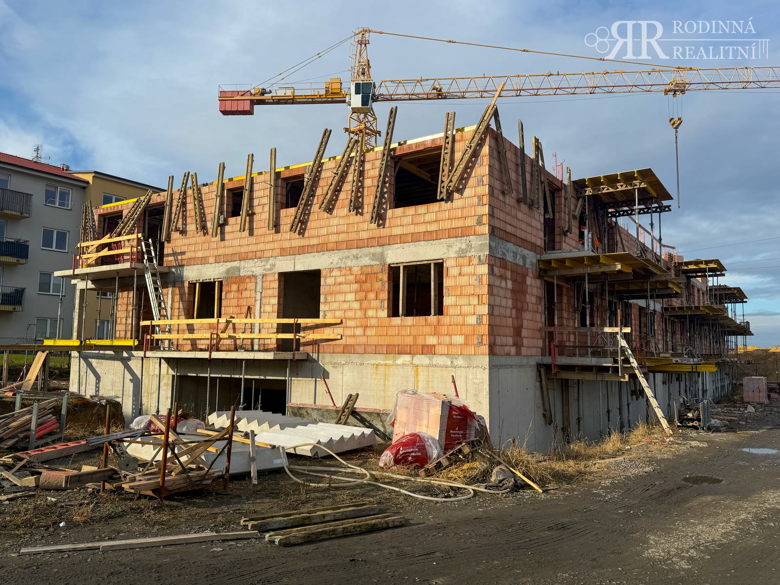 Hrubá stavba — 2. nadzemní podlaží, listopad 2025